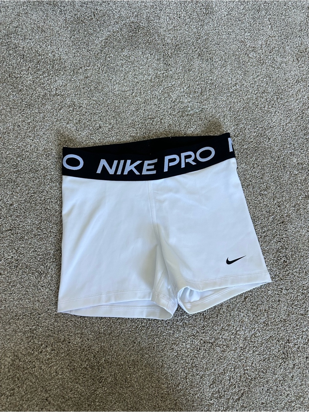 Nike Pro White Women's Pro Compression Bike Shorts NEVER WORN!